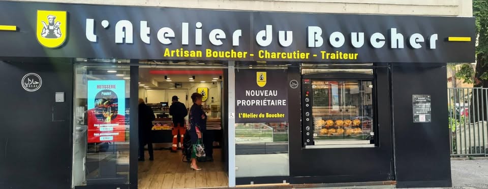Devanture de L'Atelier du Boucher à Nice